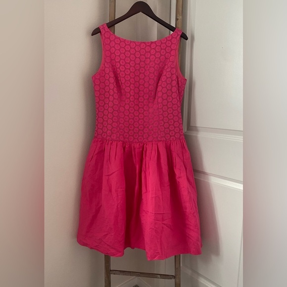 Eliza J Dresses & Skirts - Eliza J - Lace Pink Drop Waist Mini Dress - Size 12